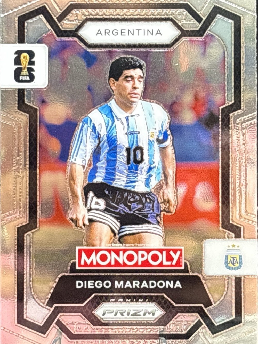 Panini Prizm Monopoly Diego Maradona Soccer Card